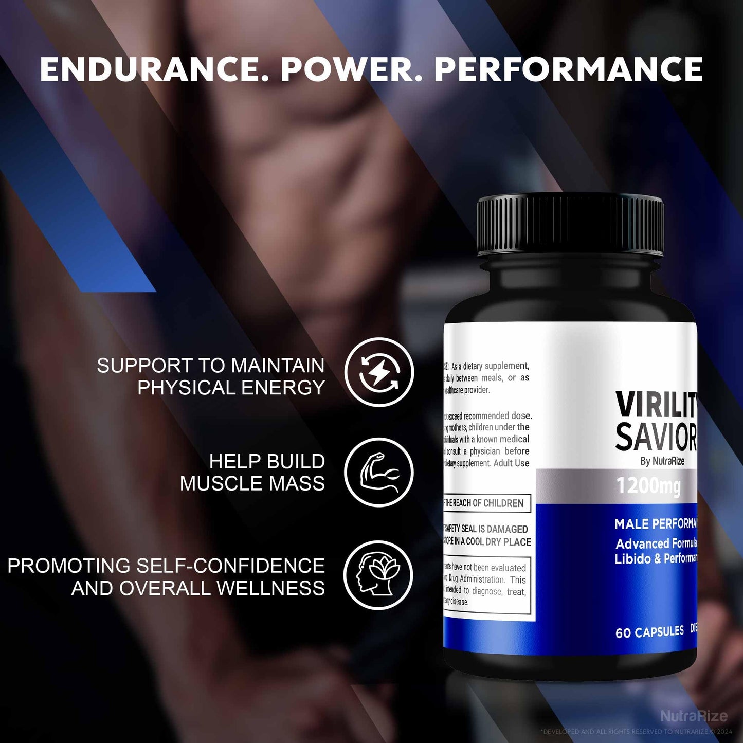 NutraRize Virility Savior Capsules, 60 Capsules