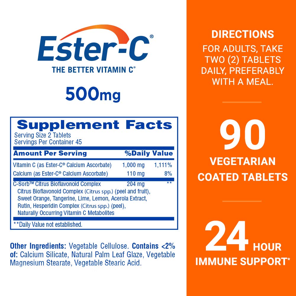 Ester-C Vitamin C Tablets, 90 Count