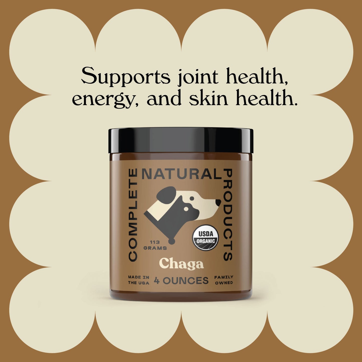 Complete Natural Products Organic Chaga Mushroom Powder for Pets Powder 1