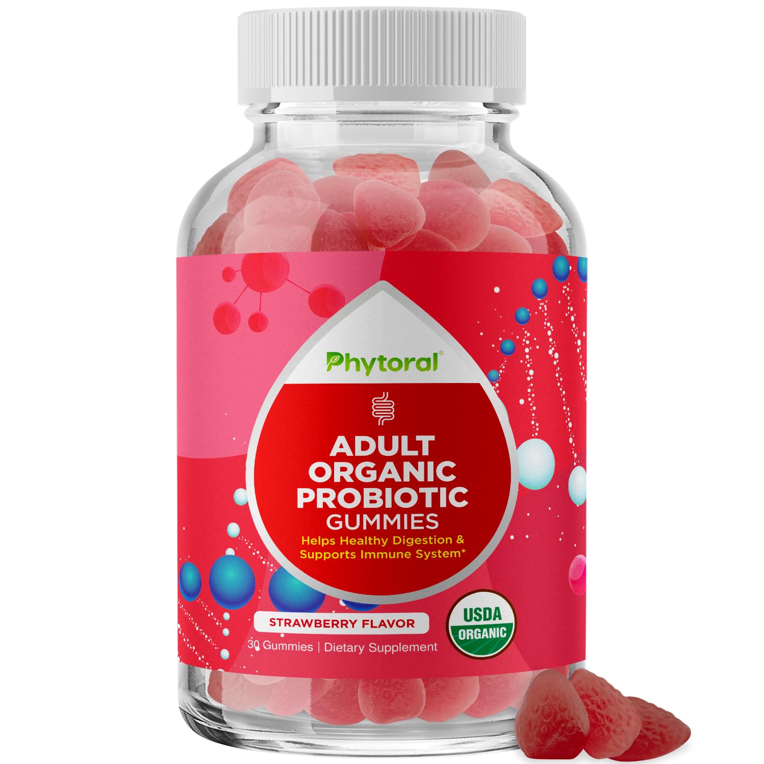 Phytoral Healthy Gut Probiotic Gummies 30 Count