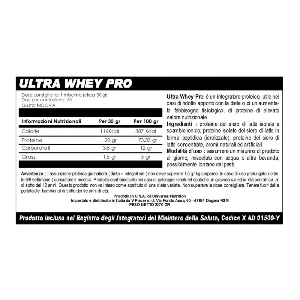 Universal Nutrition Ultra Whey Pro Protein Powder, 80