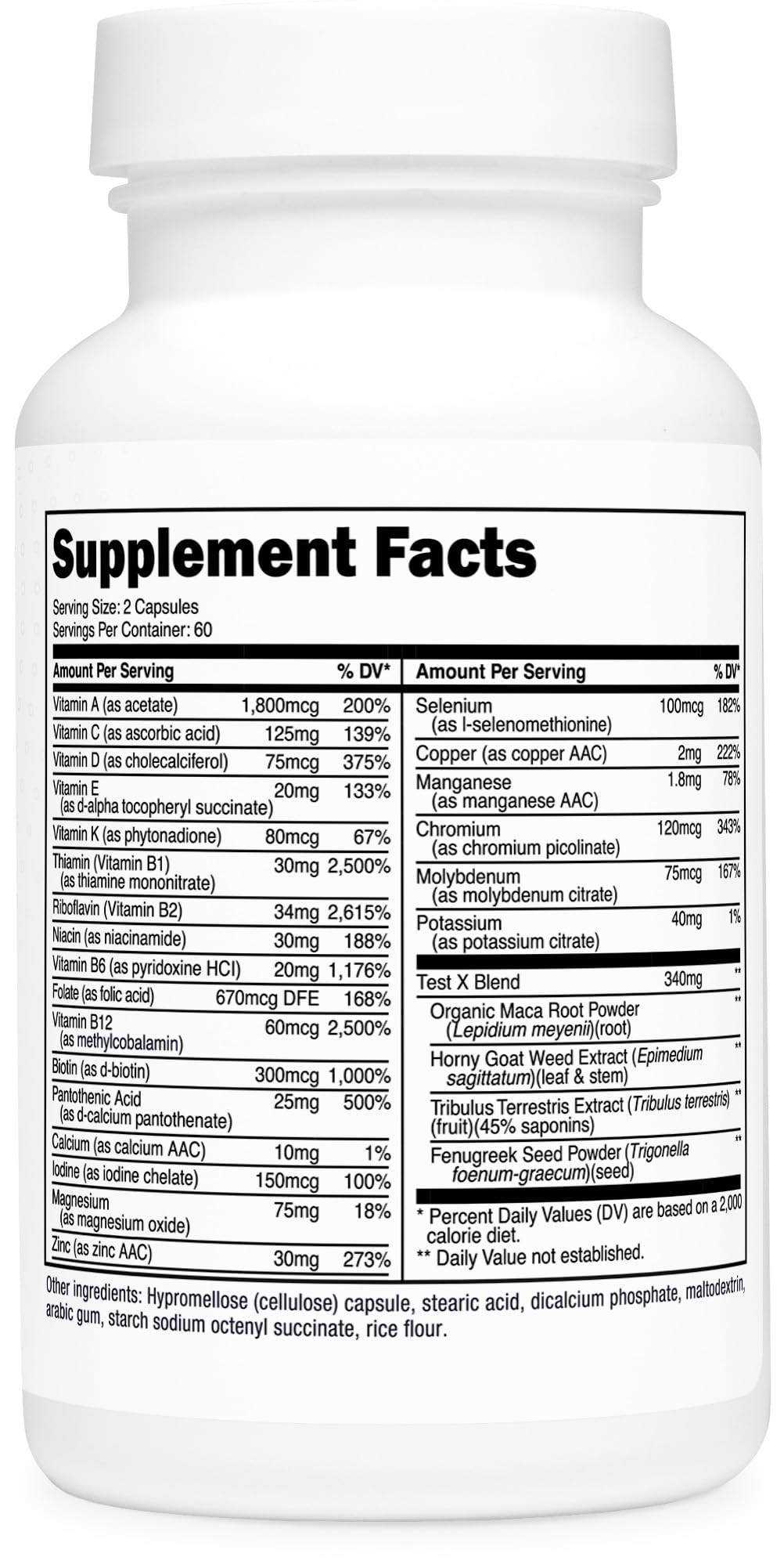 Type Zero Multivitamin for Men Capsules 120 Count