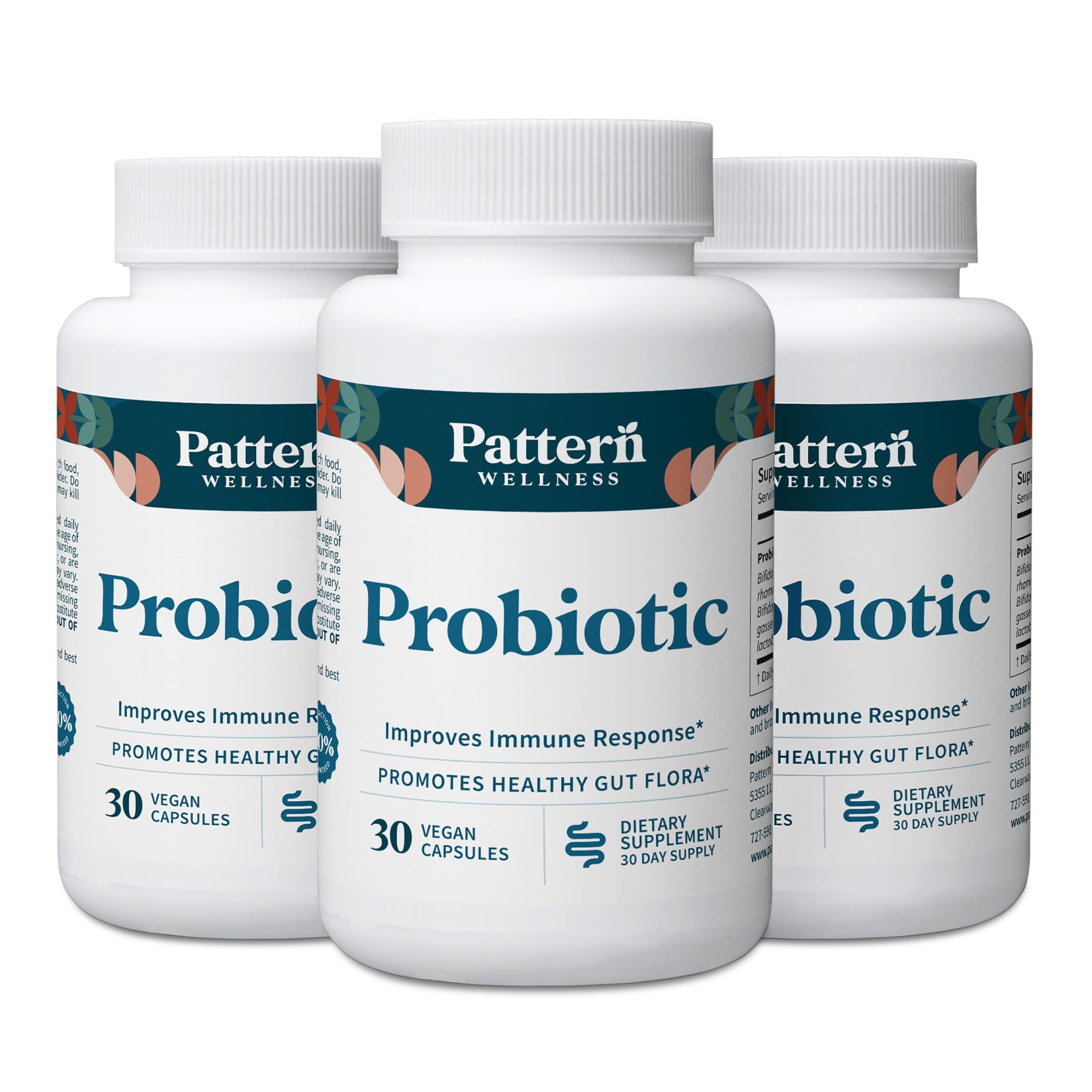 Pattern Wellness Probiotic Supplement Vegan Capsules 90