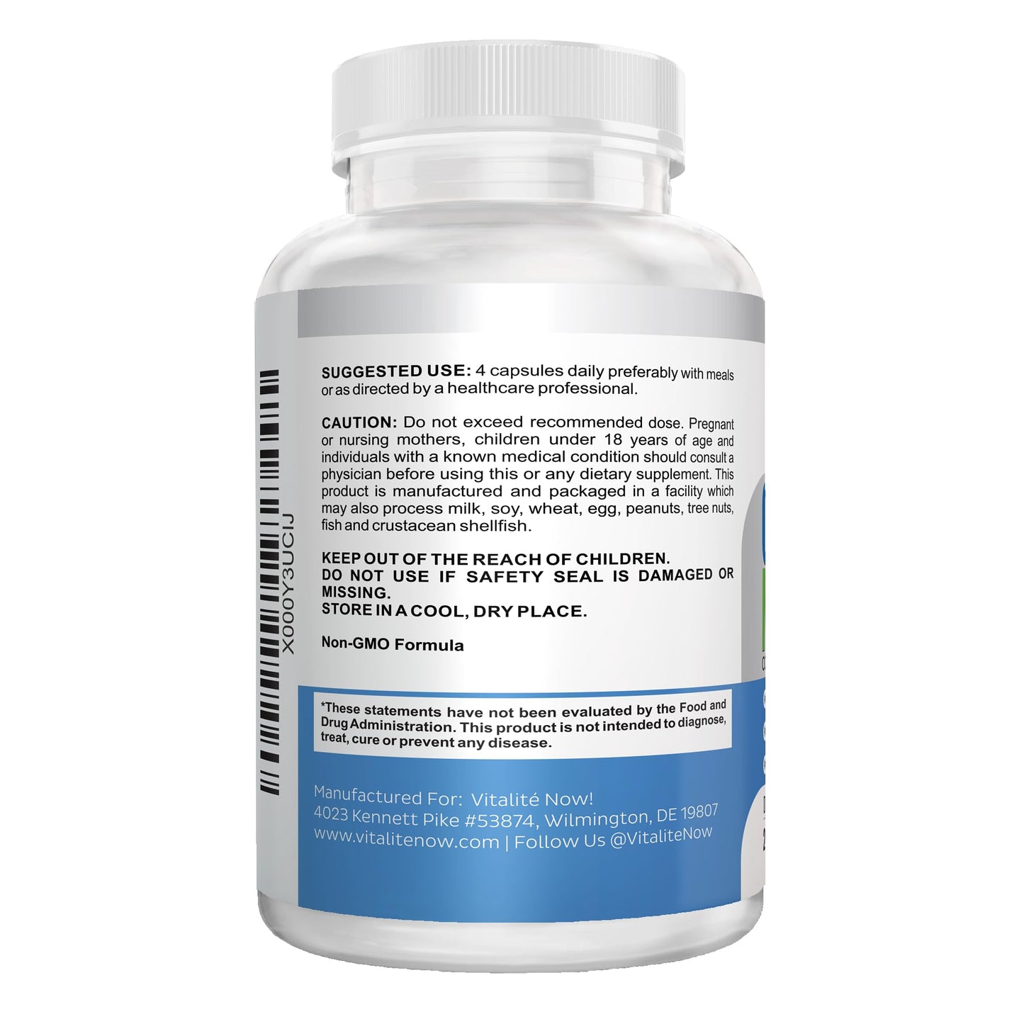 Vitalité Now! Calcium Magnesium Supplement 1000mg with Vitamin D Capsule, 240 Count