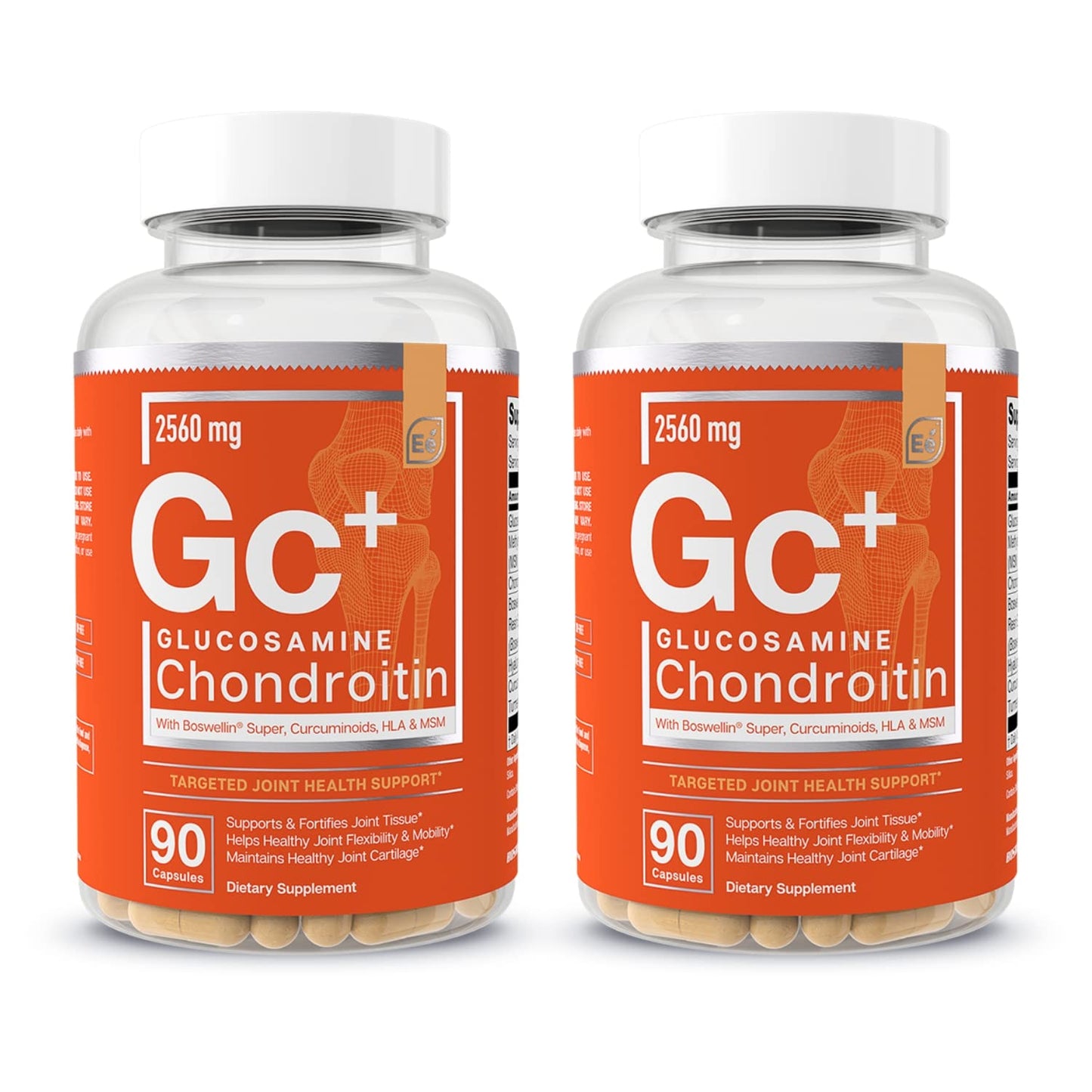 Essential Elements Glucosamine Chondroitin MSM Boswellia Serrata Hyaluronic Acid Joint Support Supplement Capsules 180