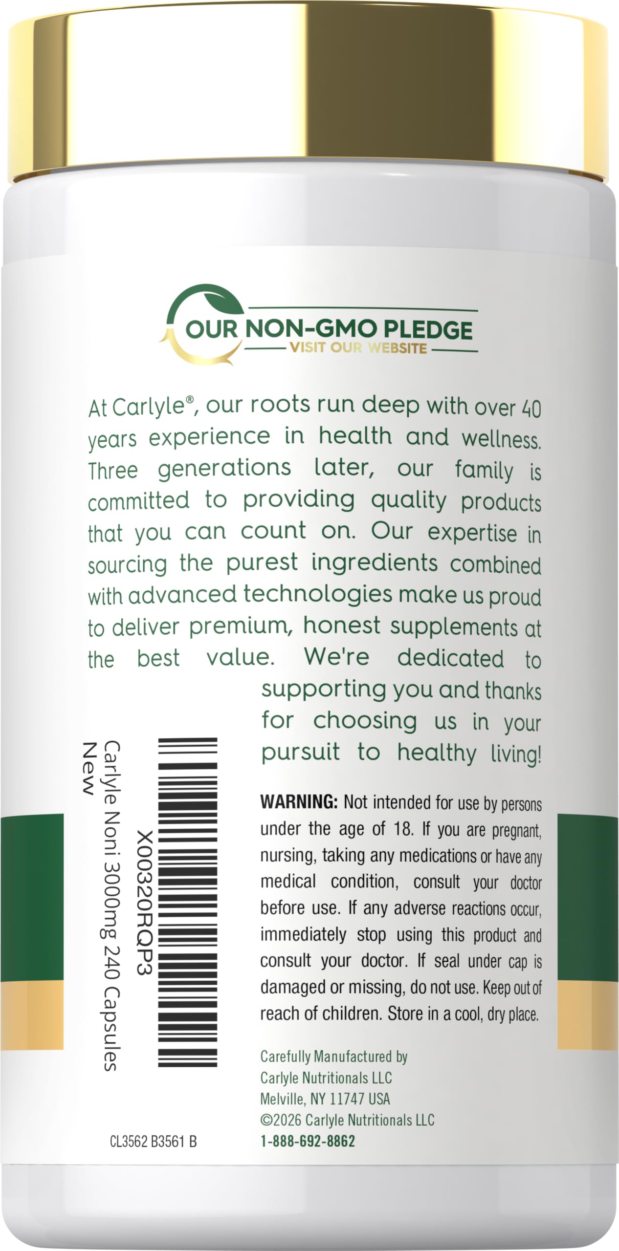 Carlyle Noni Fruit Capsules 240