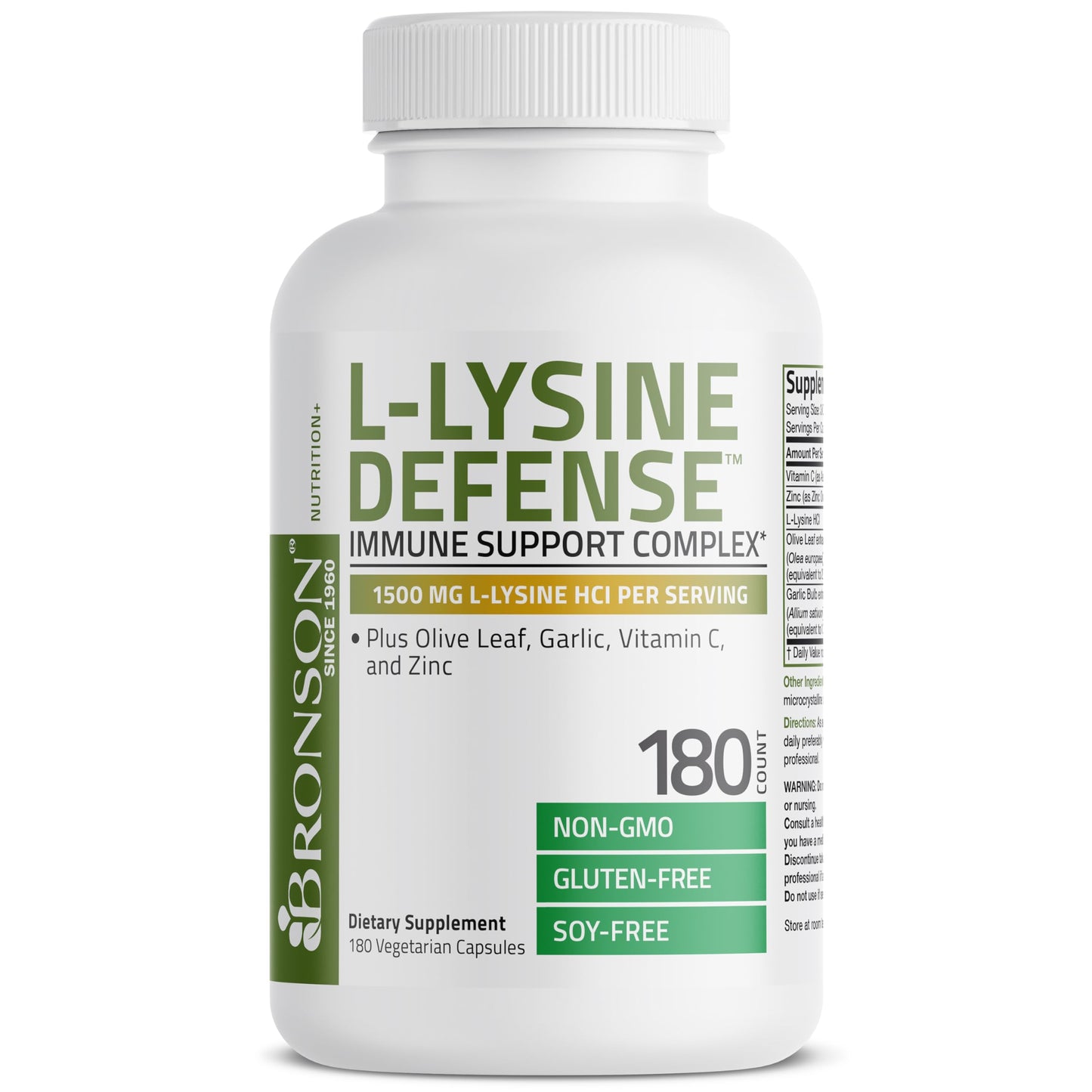 Bronson L-Lysine Defense Immune Support Complex Capsules 180