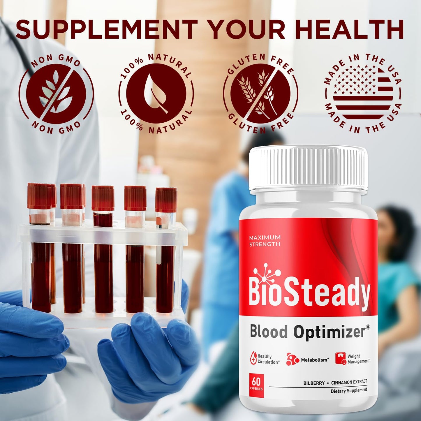 Flex University Biosteady Blood Optimizer Capsules 180 Capsules