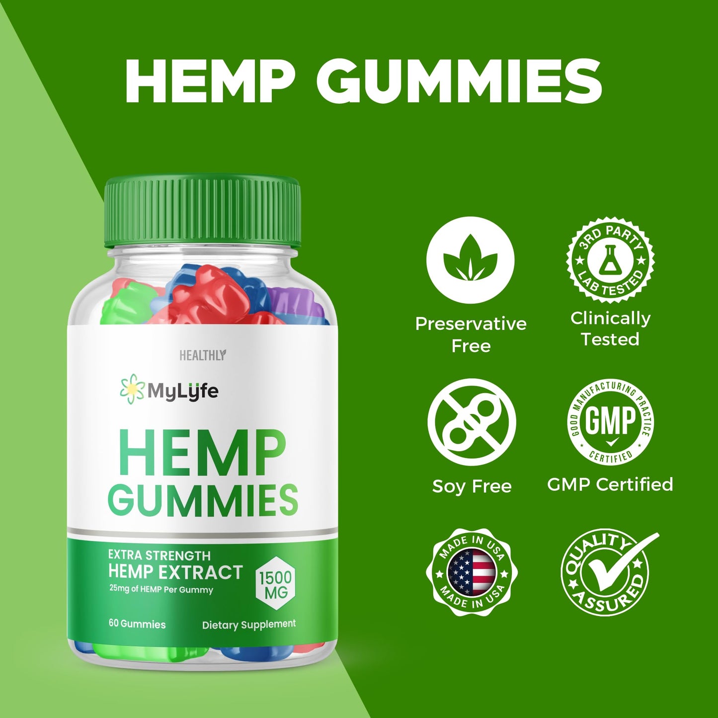 Purvia My Life Hemp Gummies Gummy 60 Count