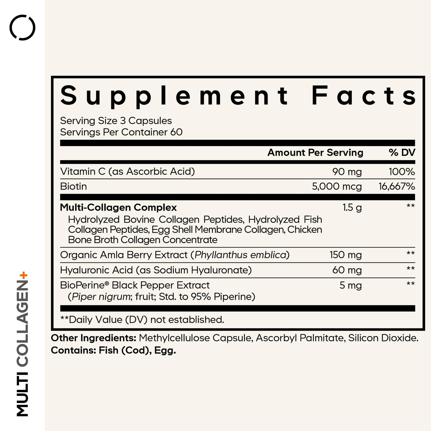 Codeage Multi Collagen+ Supplement Capsules 180 Count