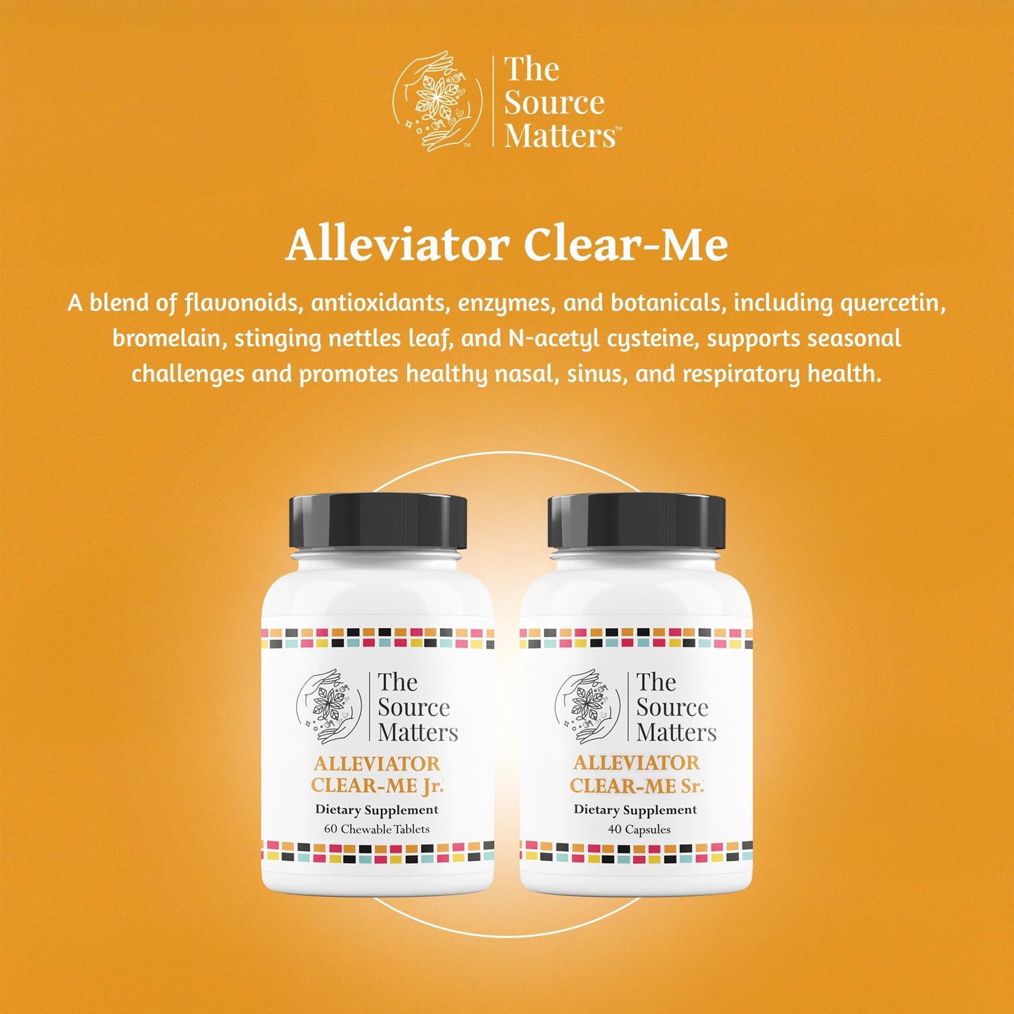 The Source Matters Alleviator Clear-ME JR Seasonal Allergy Relief and Immune Support Chewable, 60 Count