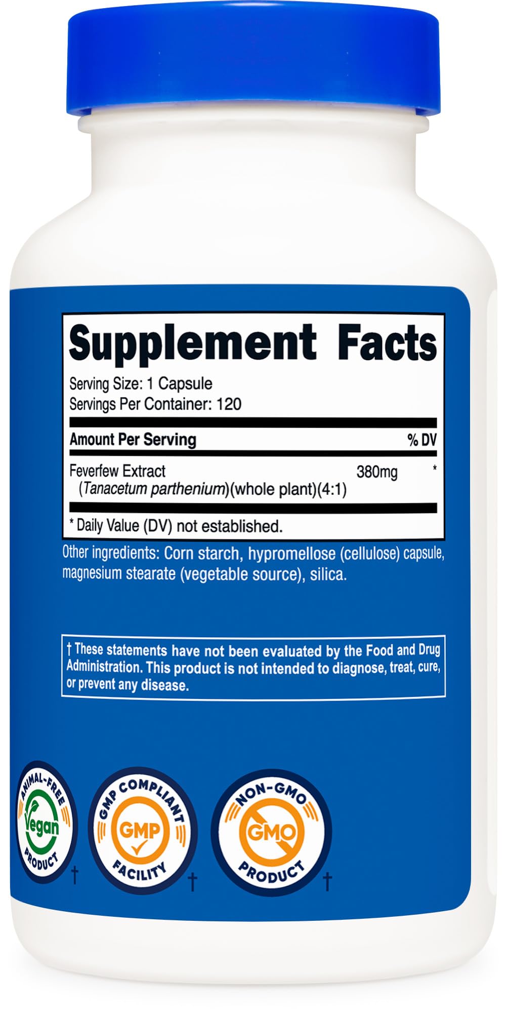 Nutricost Feverfew Capsules 380mg, 120 Capsules