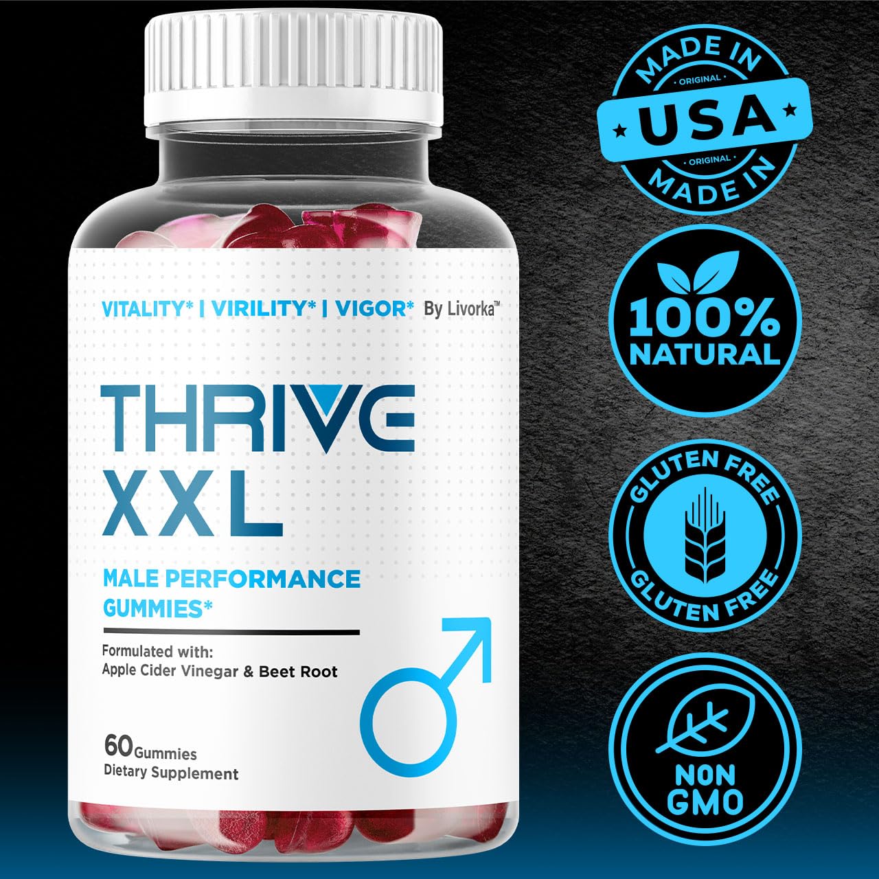 LIVORKA Thrive XXL Gummies 180 Gummies