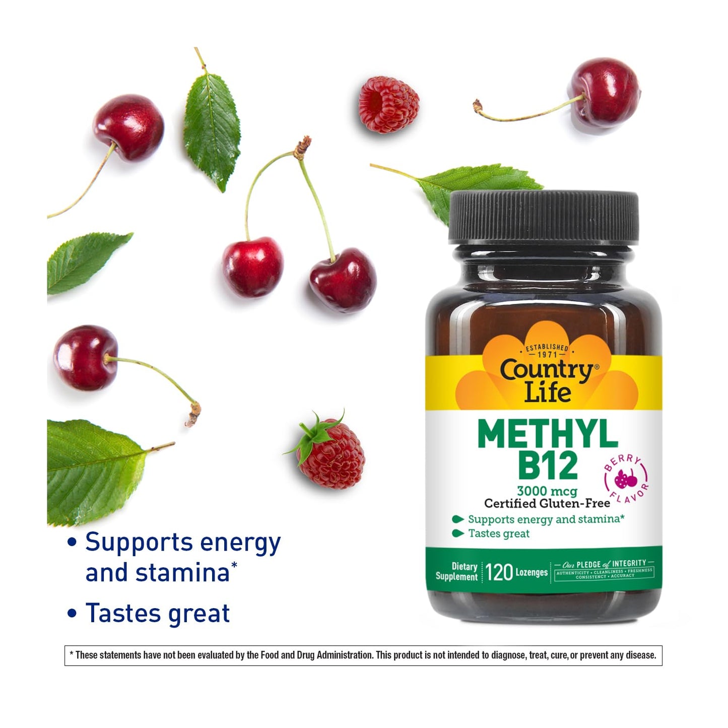 Country Life Methyl B12 3000 mcg Lozenges, 120 Count