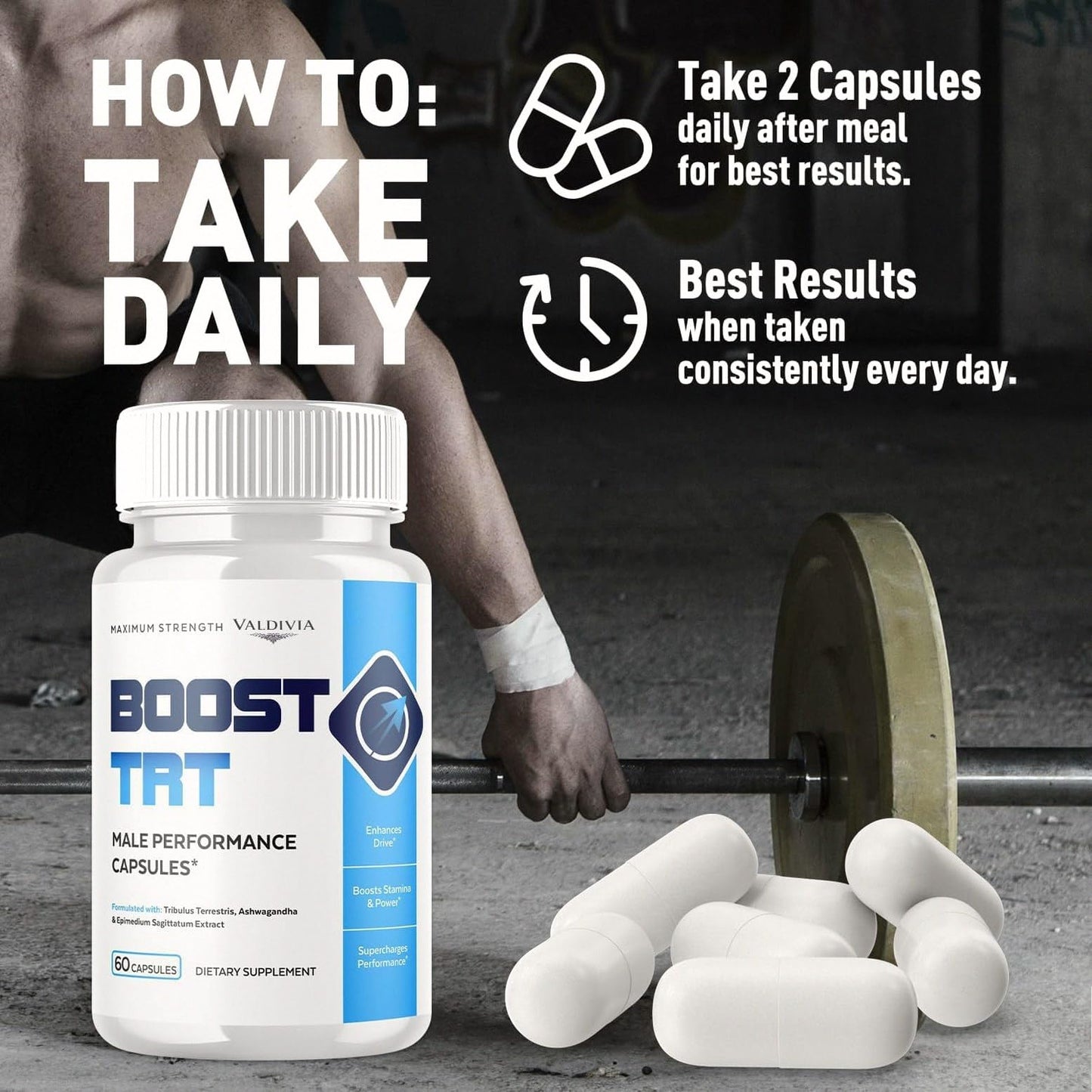 KYFLAG BoostTRT Maximum Strength Capsules, 60 Count