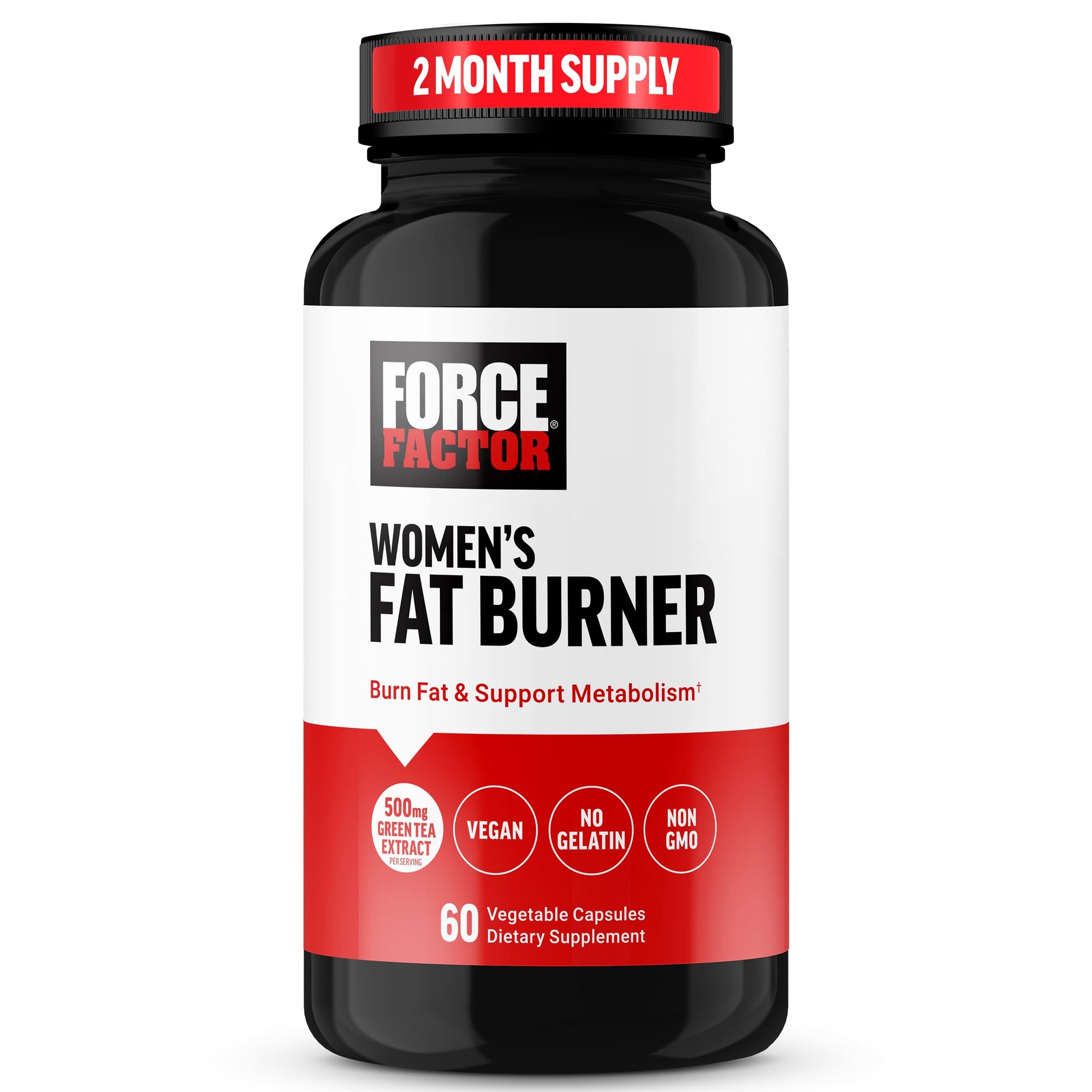 Force Factor Women's Fat Burner, Metabolism Booster & Weight-Loss Support Capsule 60 Count