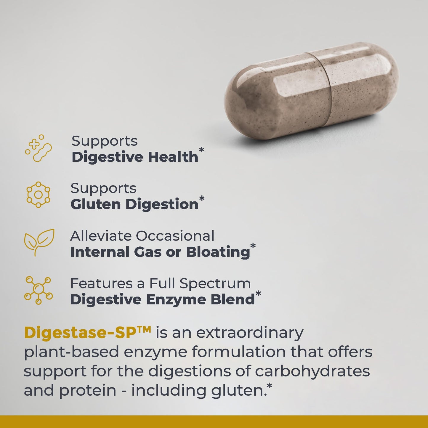 Premier Research Labs Digestase-SP Enzymes for Digestion, Fermented Digestive Enzymes for Women & Men, Gut Health Support Pills with Peptidase, Hemicellulase 60 Capsules