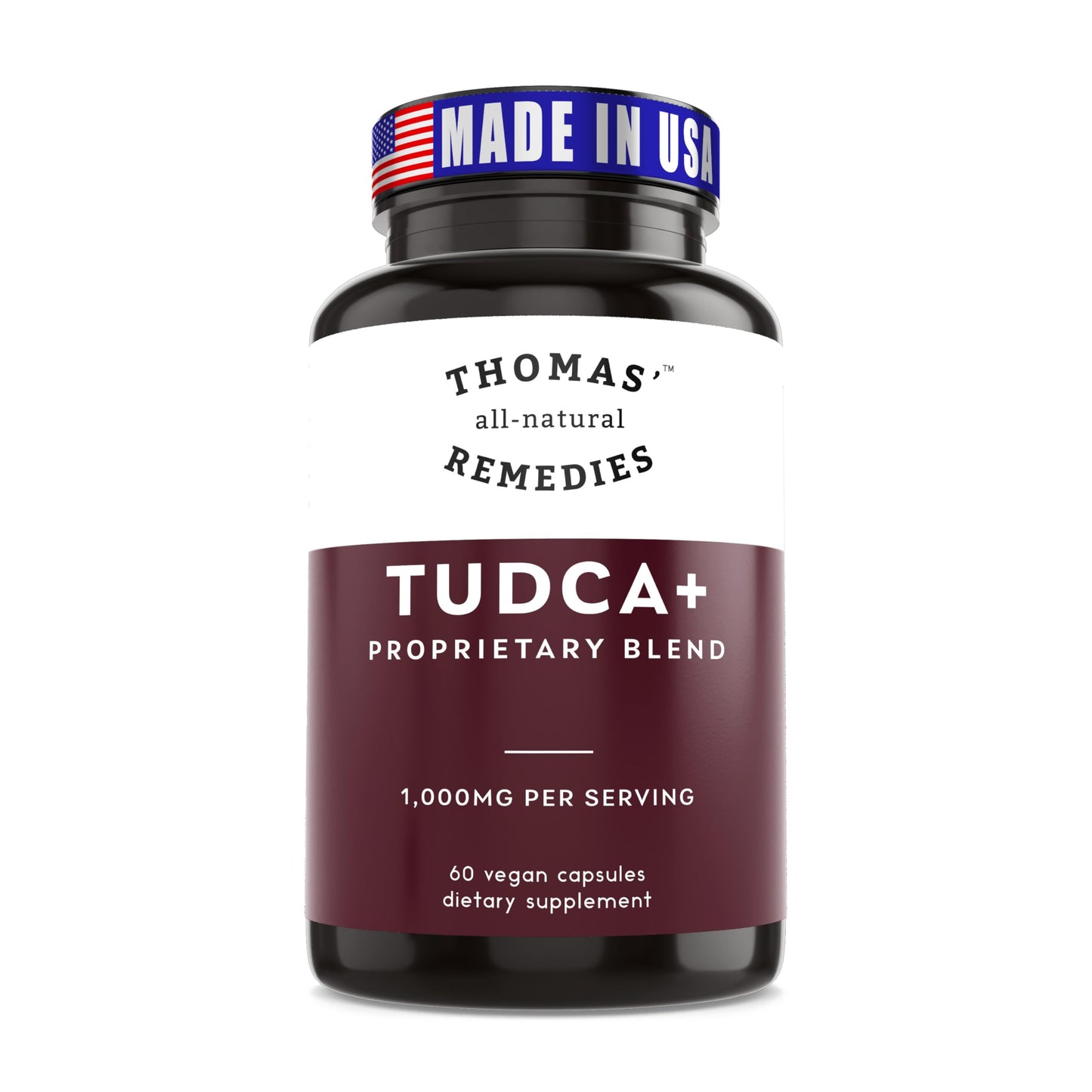 Thomas' all-natural Remedies TUDCA Bile Salt Liver & Gallbladder Support Supplement Capsule 60 Count