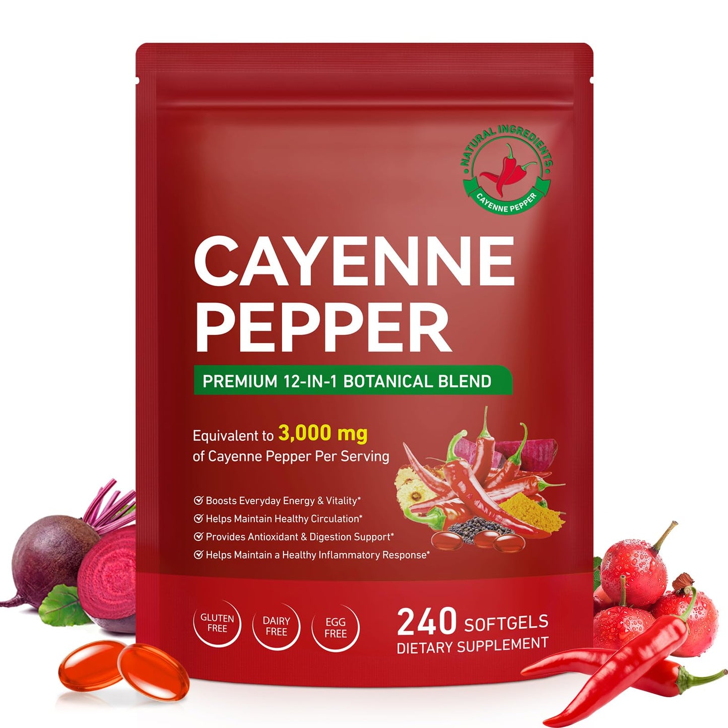 MXCZBSM Cayenne Pepper Softgels 240