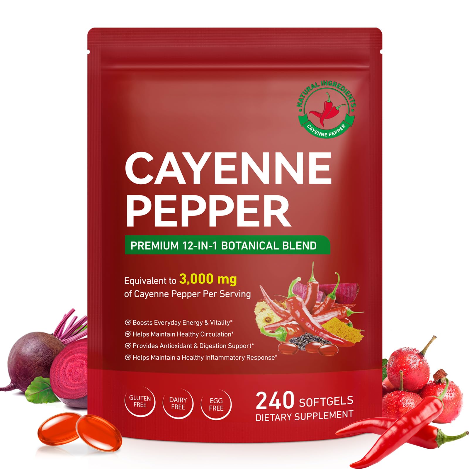 MXCZBSM Cayenne Pepper Softgels 240