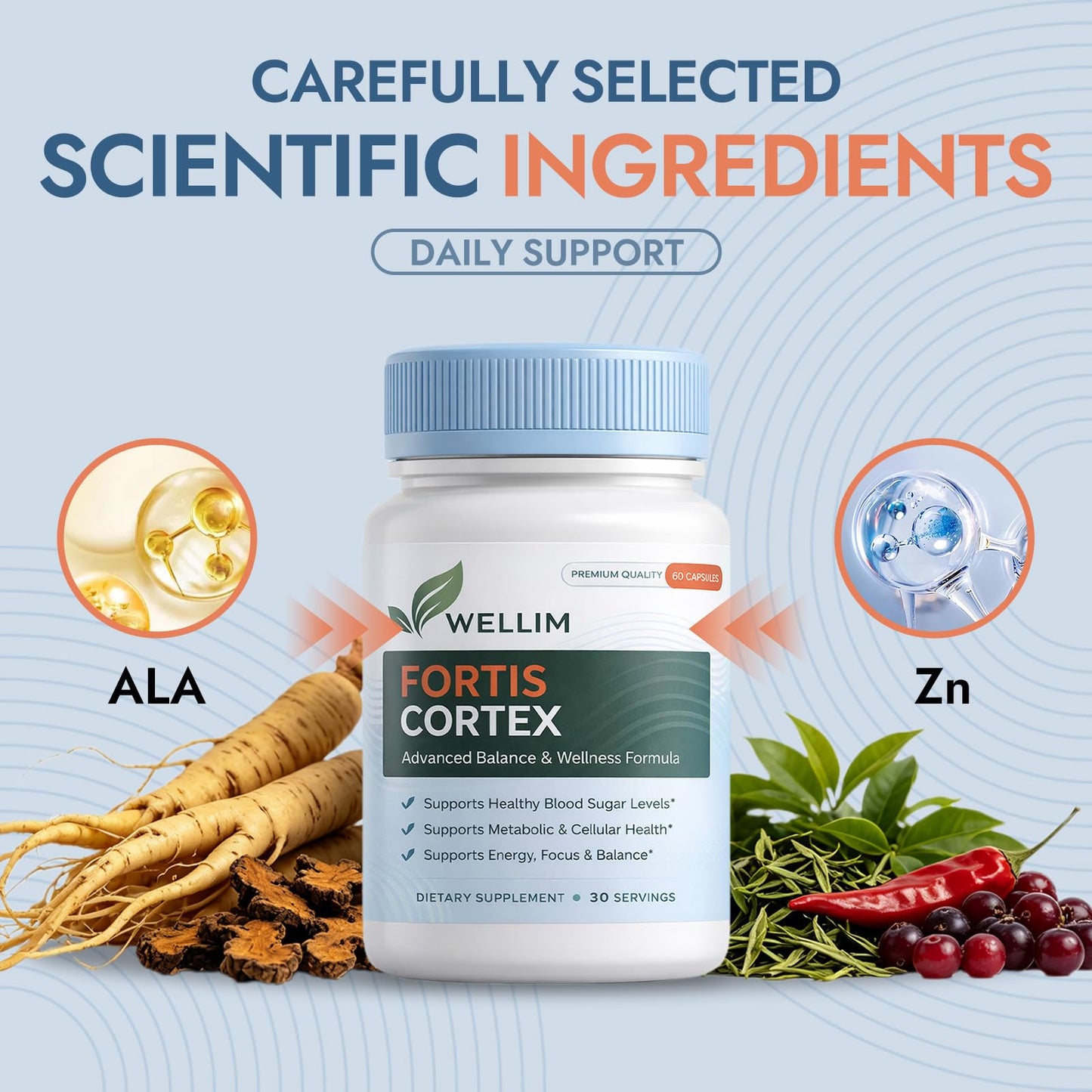 Herbies Wellim Fortiscortex 60 Capsules