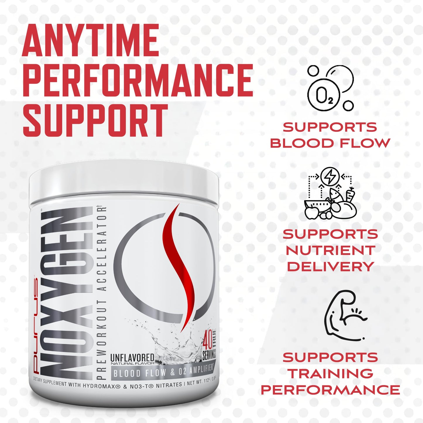 Purus Labs NOXygen Powder Pre-Workout Accelerator Nitric Oxide Booster & Oxygen Amplifier Hydromax Glycerol & NO3-T Nitrates, 40 Servings, Pack of 2