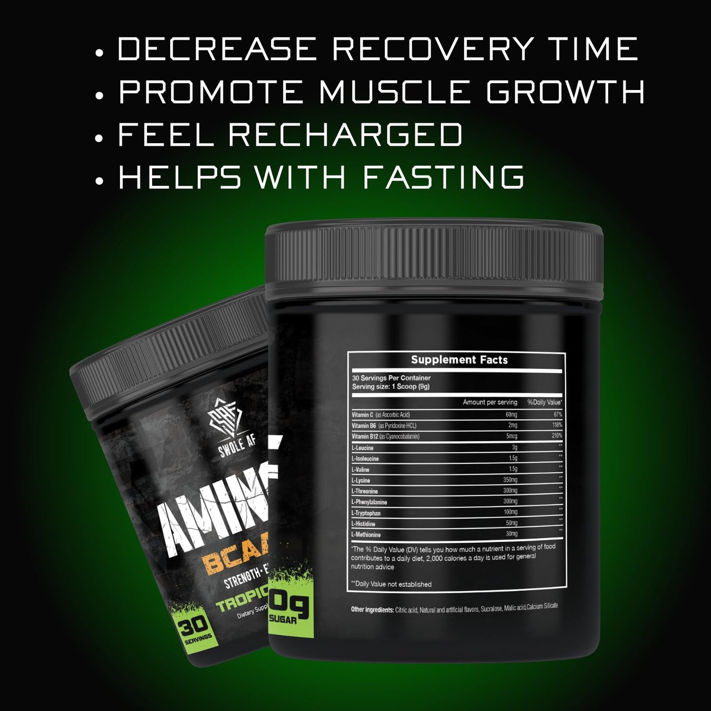 Swole AF Amino AF BCAA + EAA Powder 9.5 oz