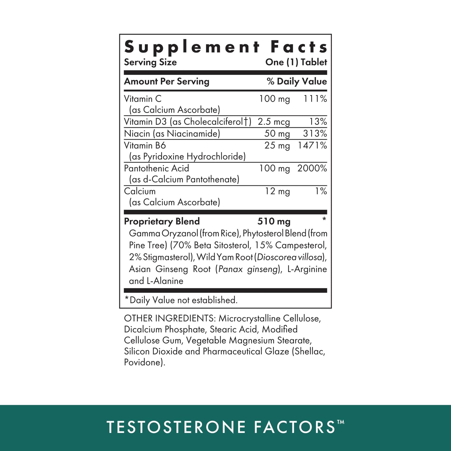 Michael's Testosterone Factors 120 Tablets