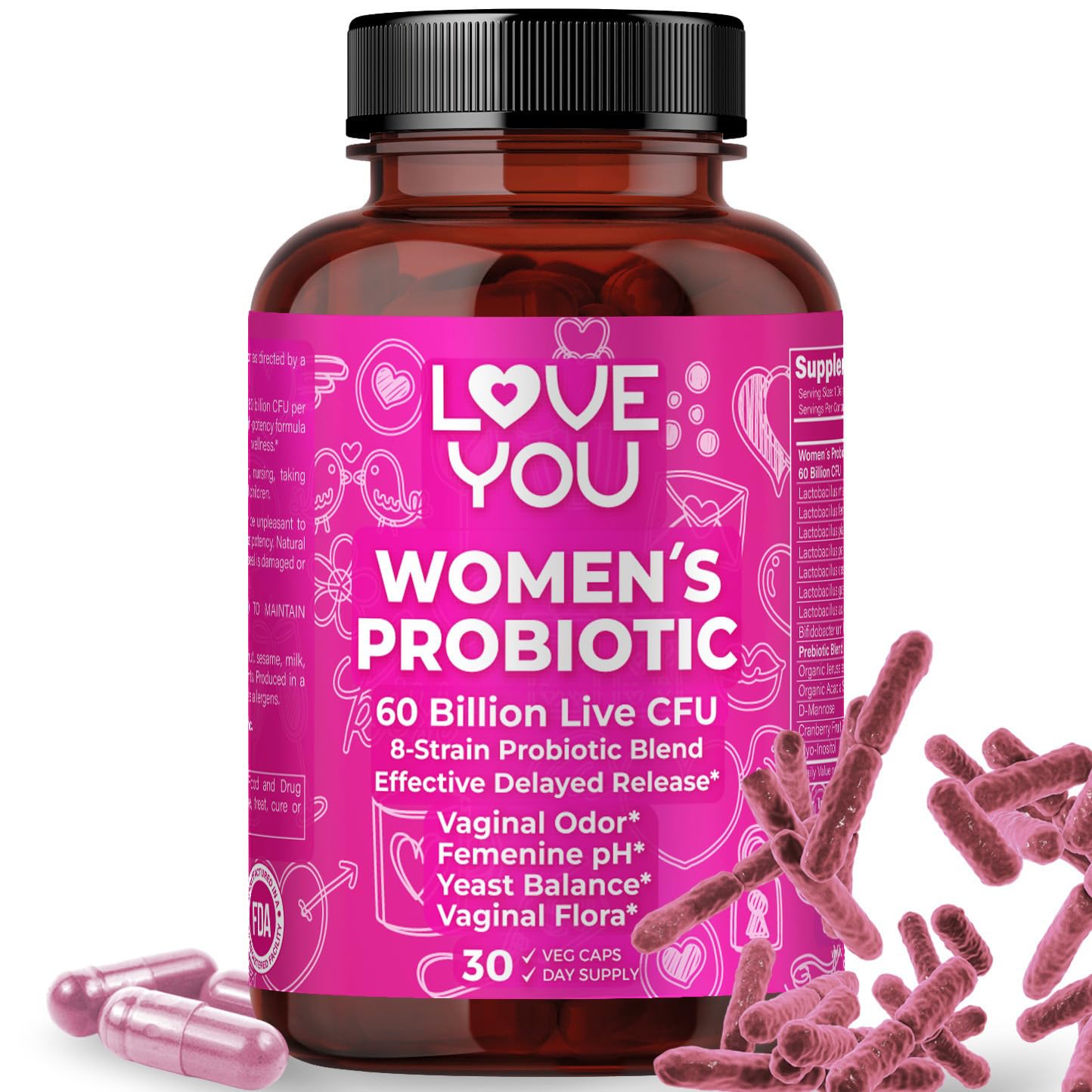 Love You Womens Probiotic Veggie Caps 30
