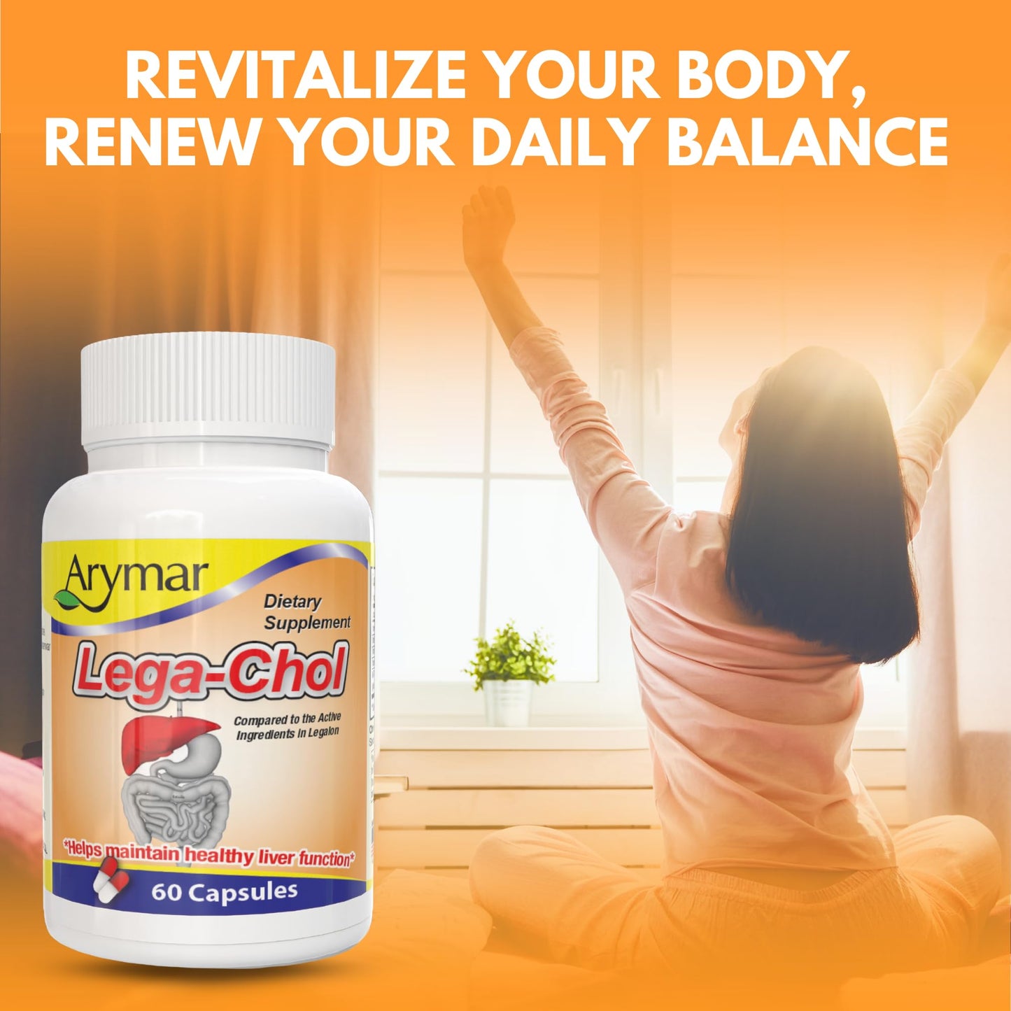 Arymar Legachol with Milk Thistle, 60 Capsules