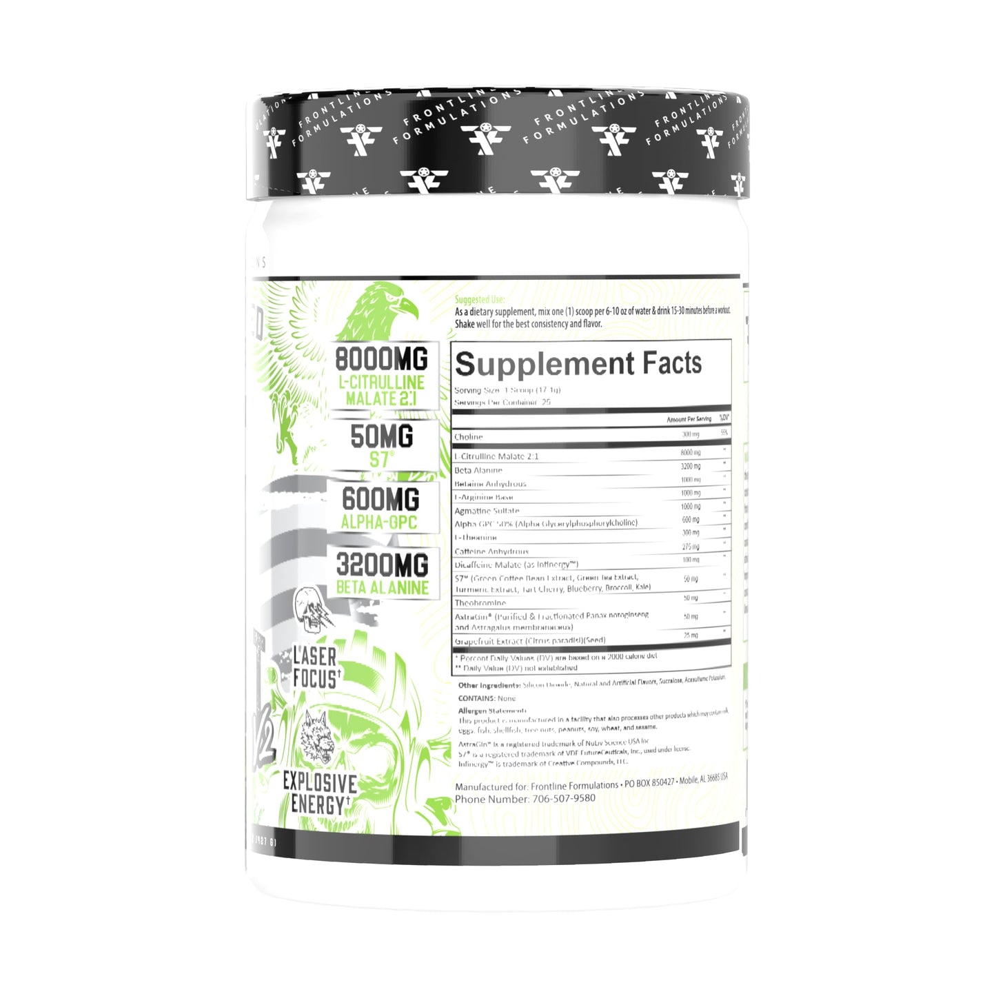 Frontline Formulations Gauntlet Pre-Workout Powder 25 Servings