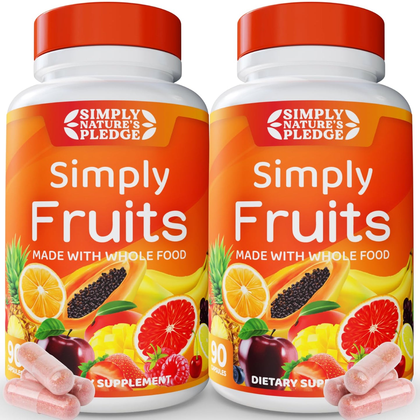 Simply Nature's Pledge 90 Fruit Capsules, 180 Capsules