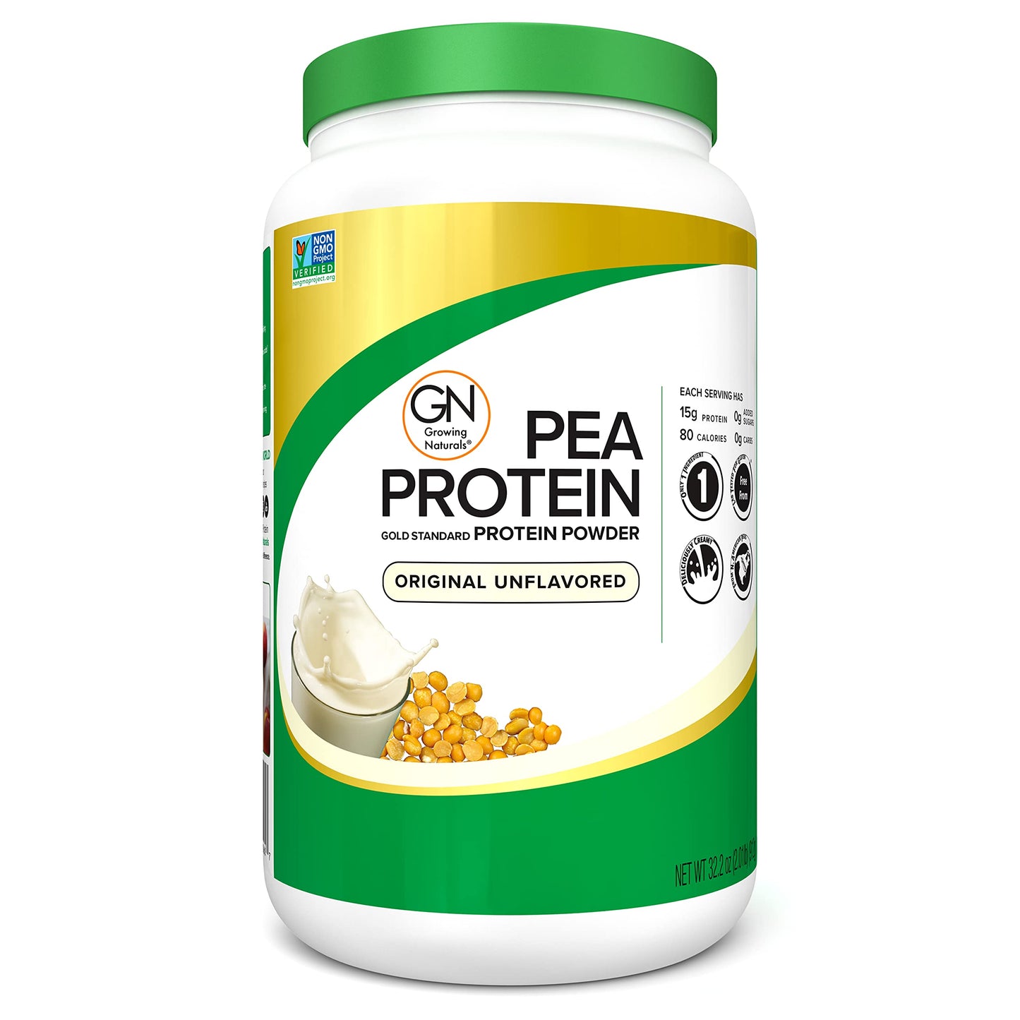 Growing Naturals Raw Pea Protein Powder, 2 Pound