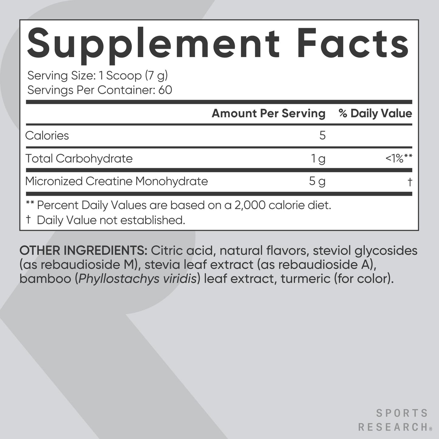 Sports Research Creatine Monohydrate Powder 15.8oz