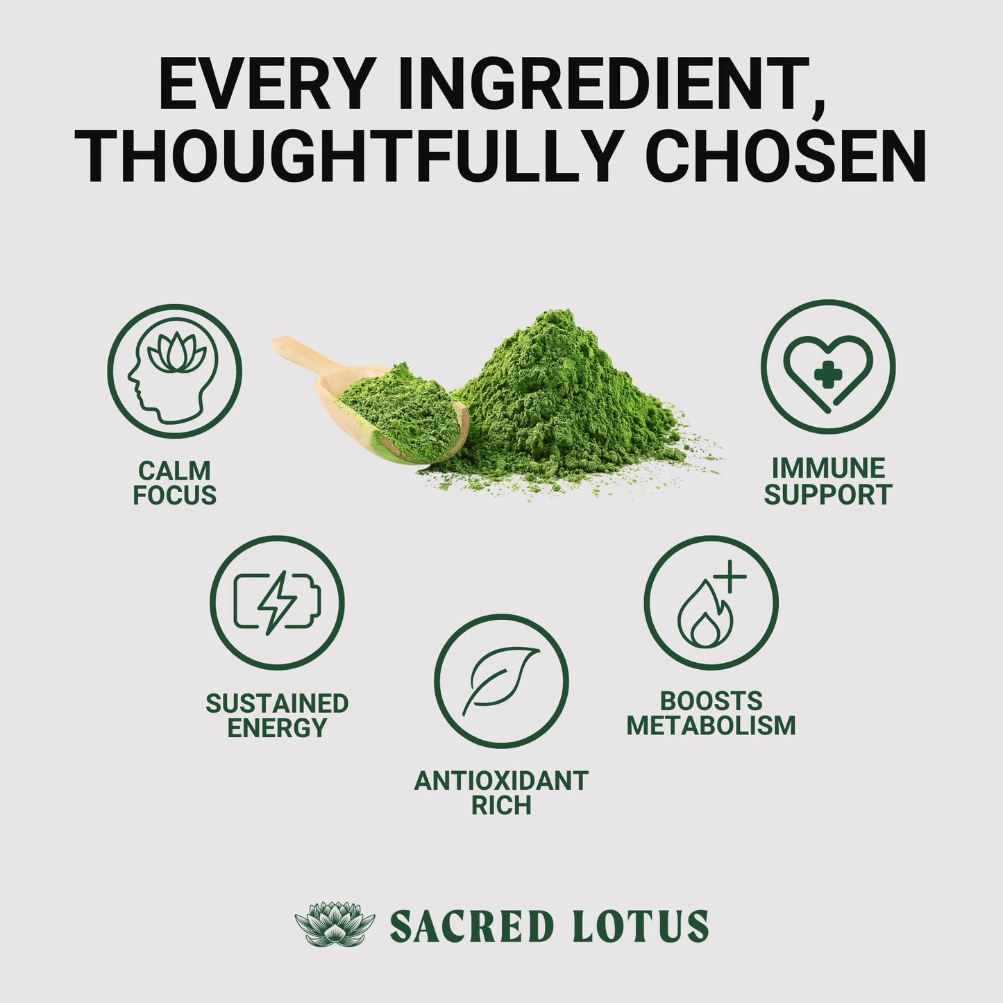 Sacred Lotus Dawn Patrol Morning Mushroom Matcha Magic Powder, 30 Servings