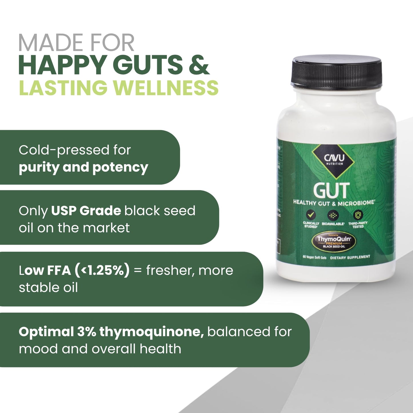 ThymoQuin Gut Health Supplements Softgels 60 Count