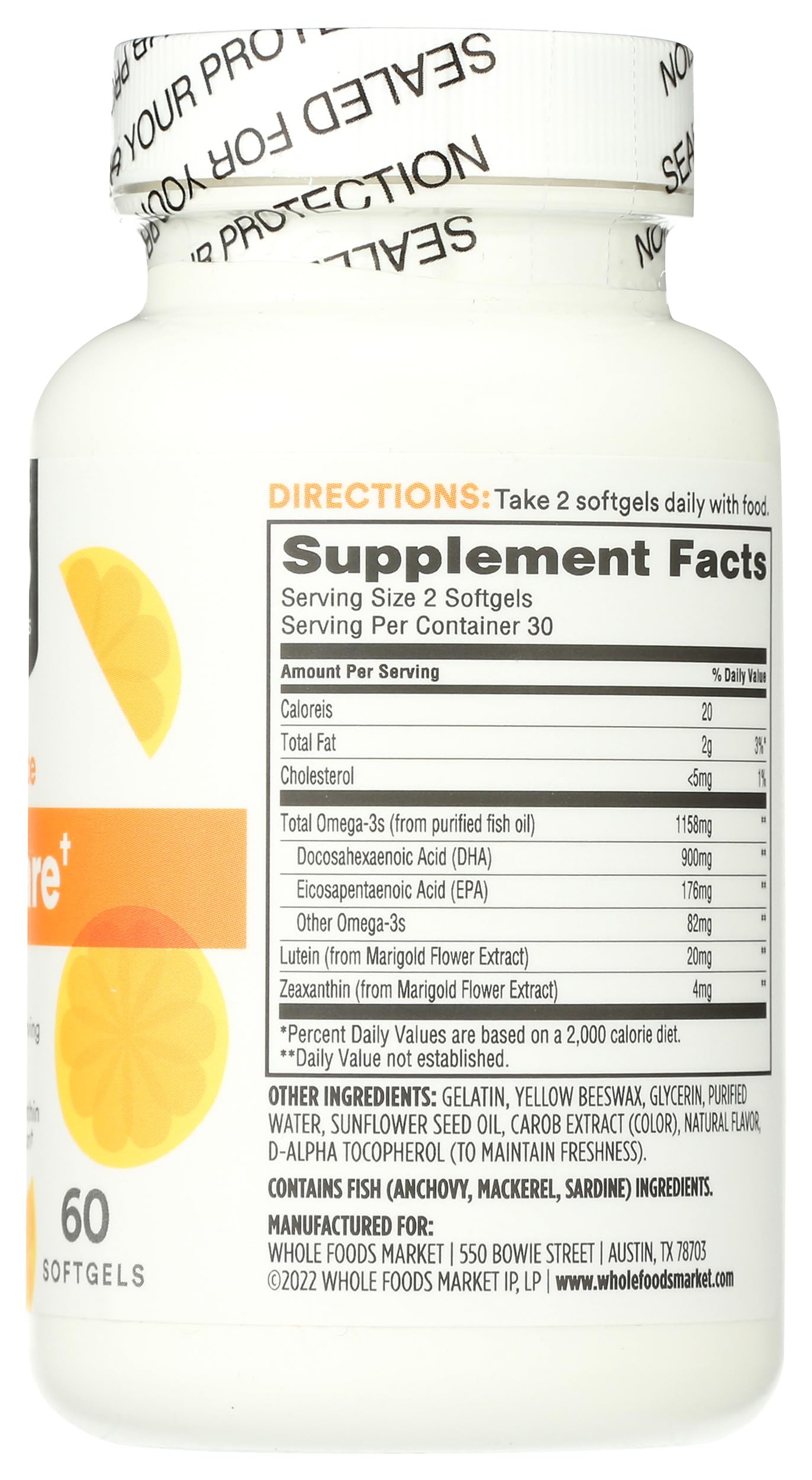 365 by Whole Foods Market Omega Eye Care Softgels 60