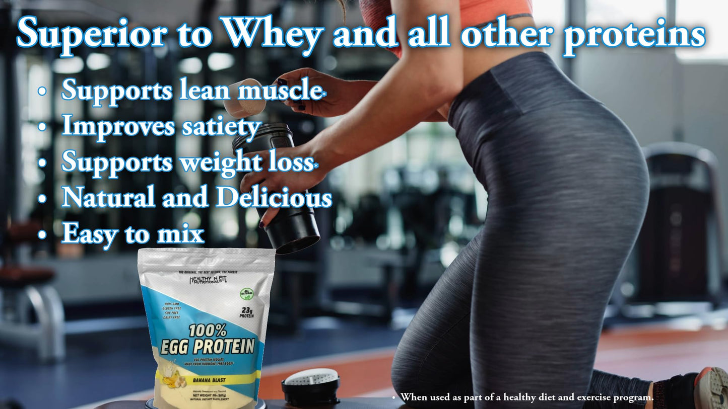 Healthy 'N Fit 100 Percent Egg Protein Powder, Strawberry Passion, 32 Servings