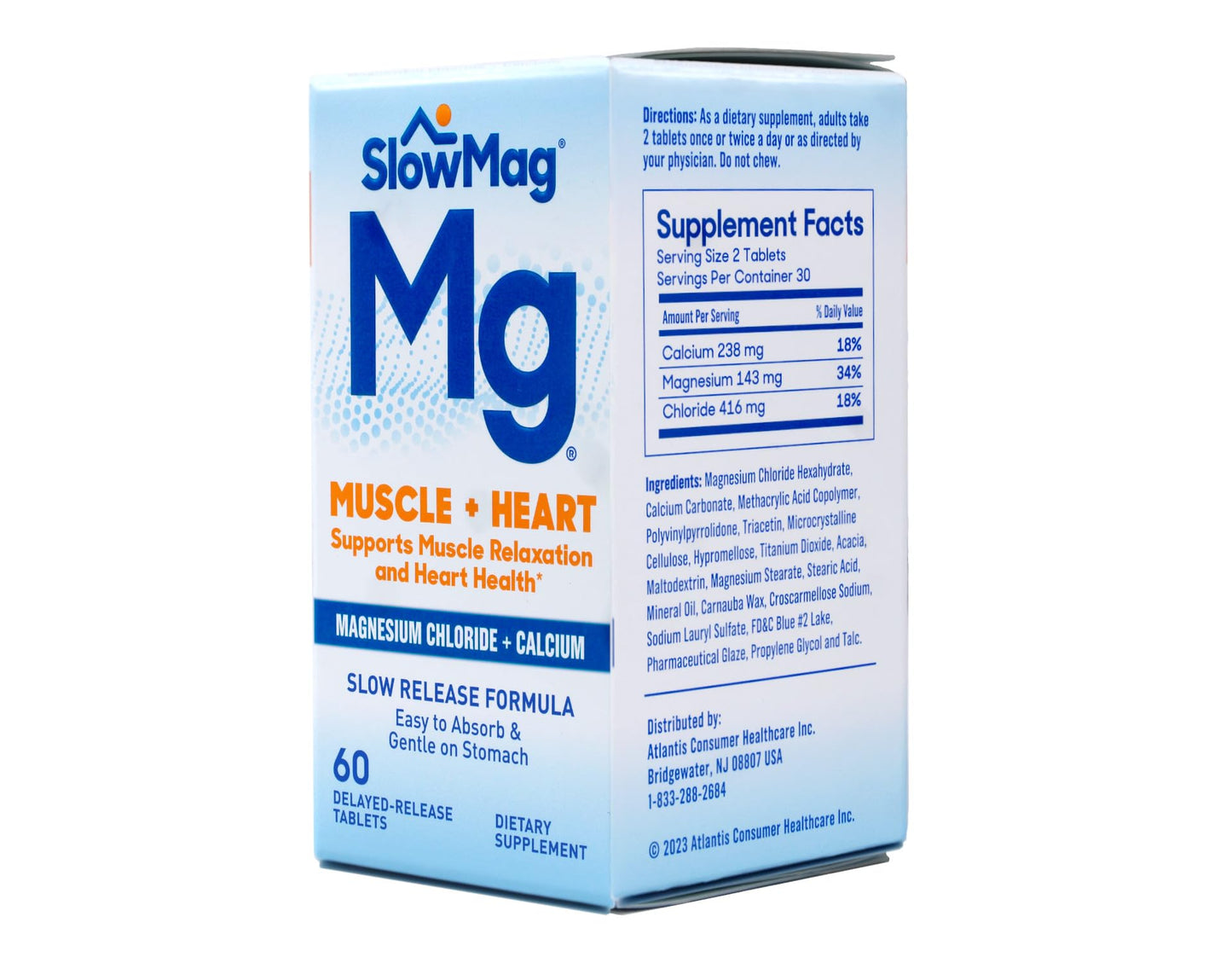 Slow-Mag Magnesium Chloride with Calcium Tablets, 60 Tablets
