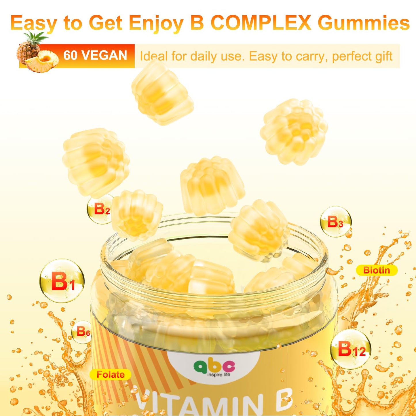 NEWOLITE Vitamin B Complex Gummies 60 Count