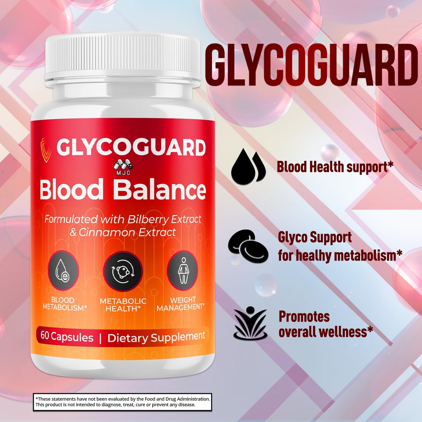 MJO Glycoguard Red Capsules 60 Count