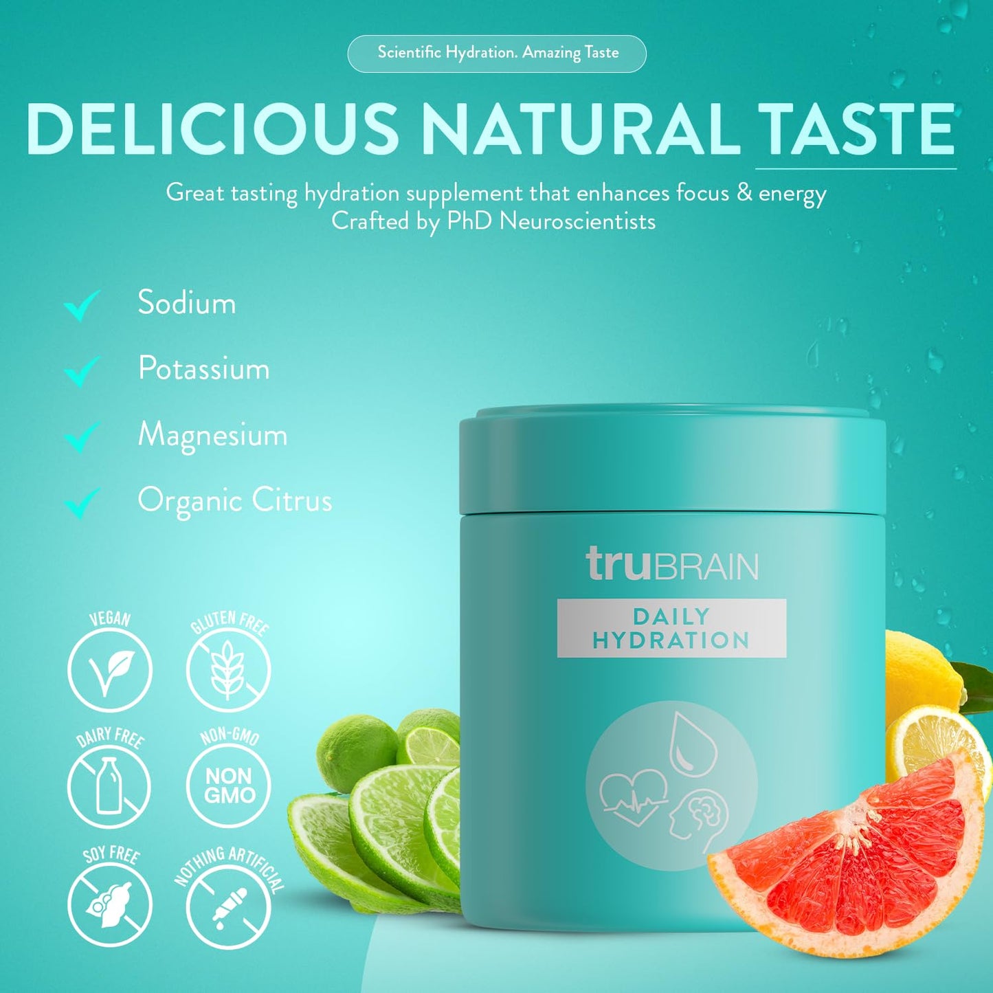 TruBrain Daily Hydration Powder 6.4 Ounce