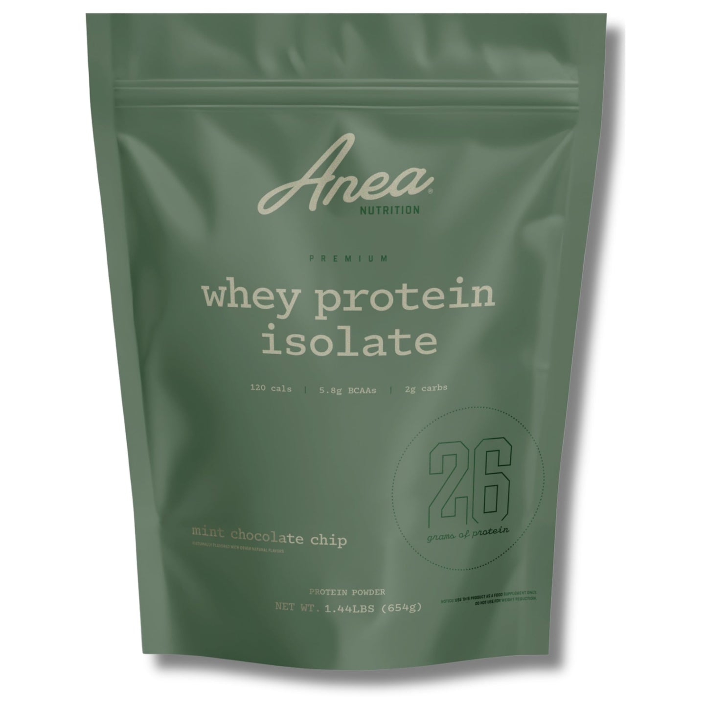 Anea Nutrition Whey Protein Isolate Powder - Mint Chocolate Chip, 1.44 Pound