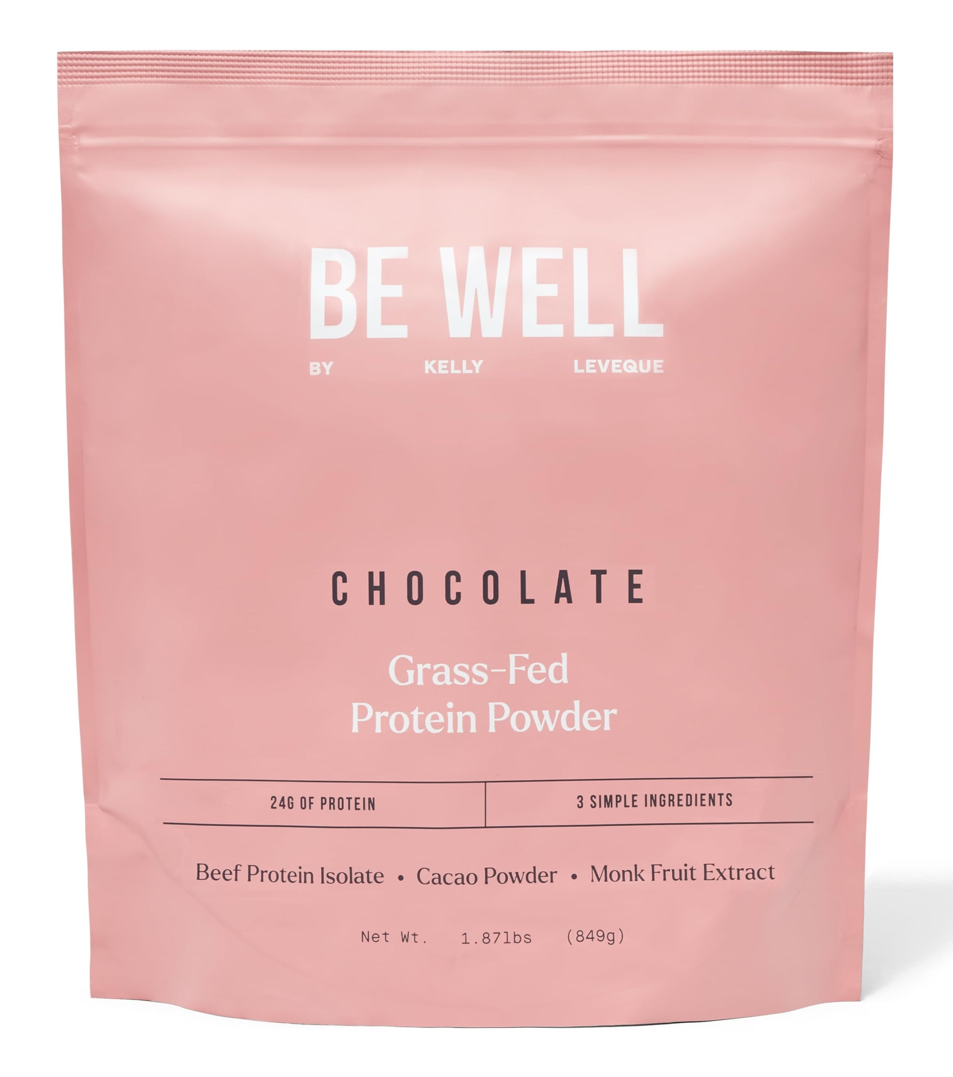Be Well by Kelly LeVeque Chocolate Grass-Fed Beef Protein Powder 1.87 lb