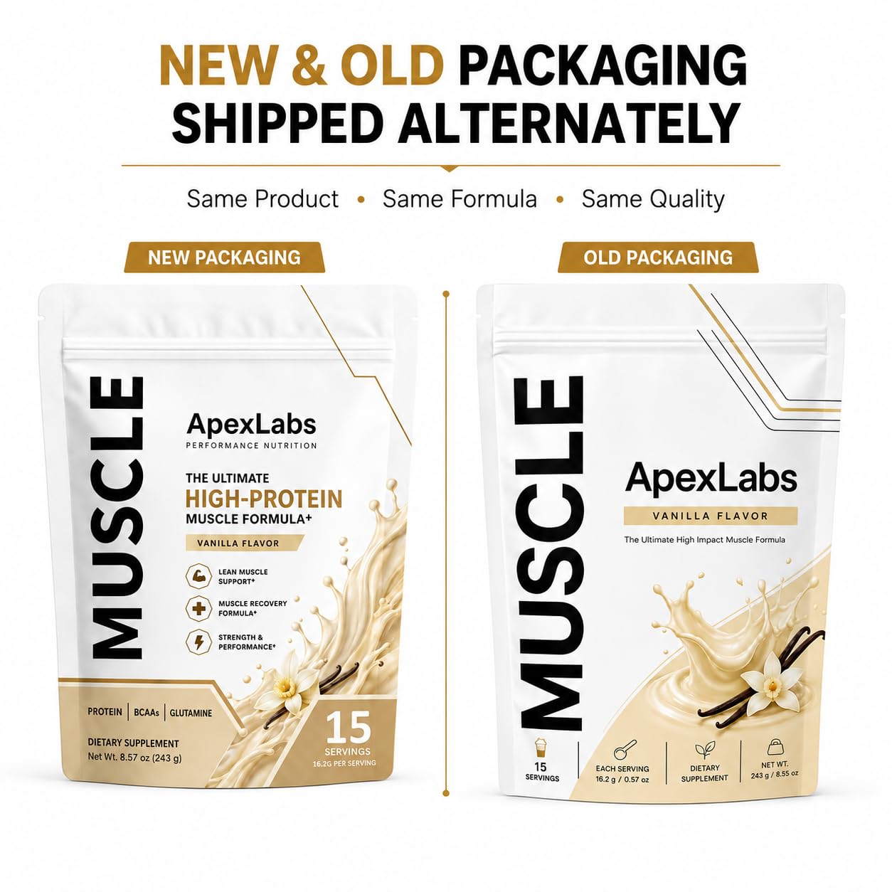 Apex Labs Muscle Powder Vanilla Flavor, 1 Ounce