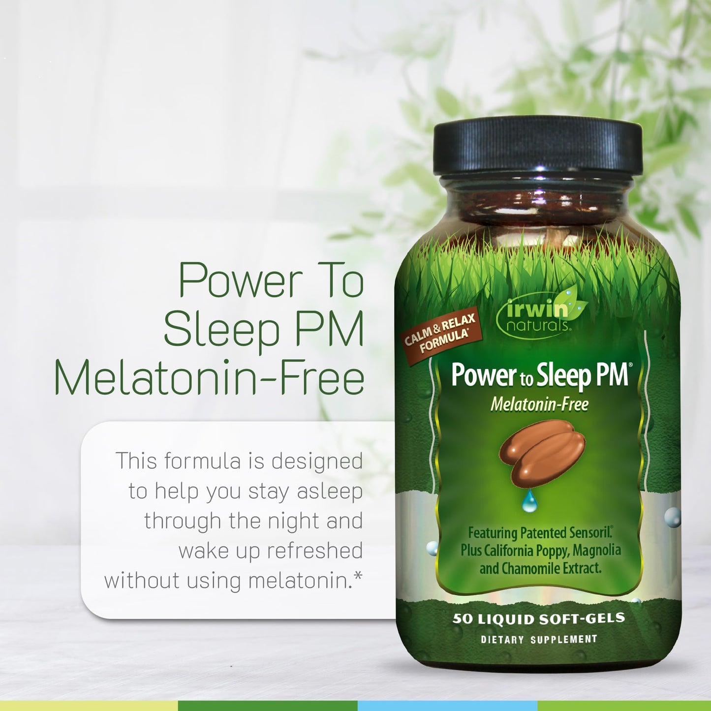 Irwin Naturals Power to Sleep PM Melatonin-Free Sleep Support Softgels 50