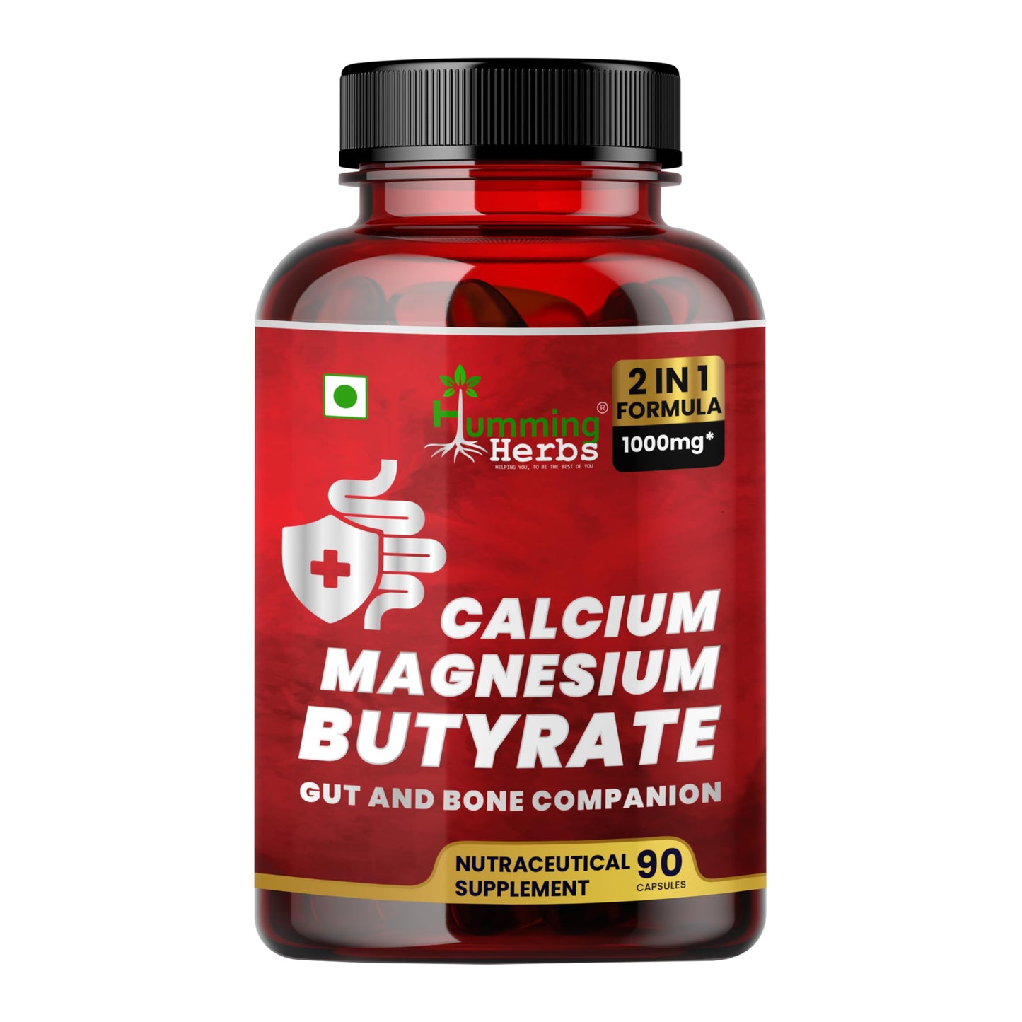 Humming Herbs Calcium Magnesium Butyrate Capsules, 90 Count