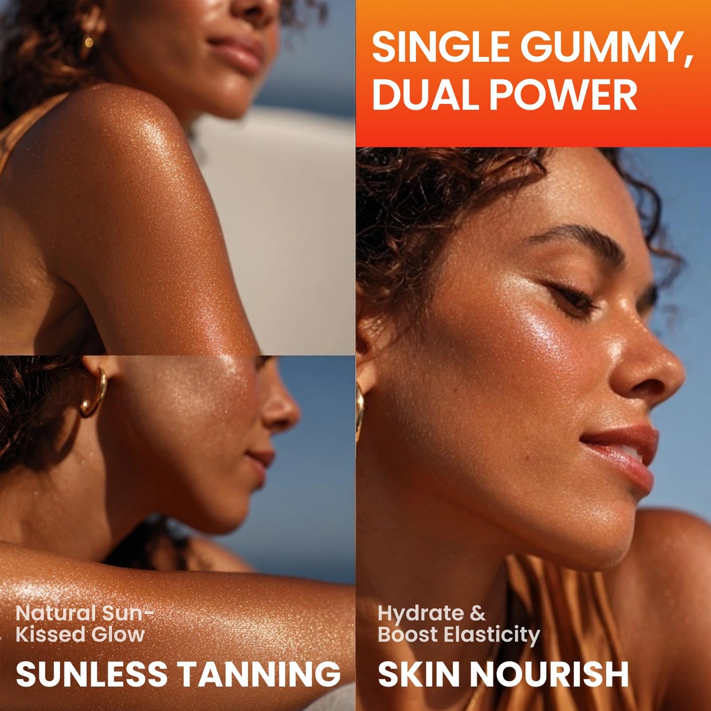 Aube'Azur Tanning Gummies for Women Gummy 60 Count