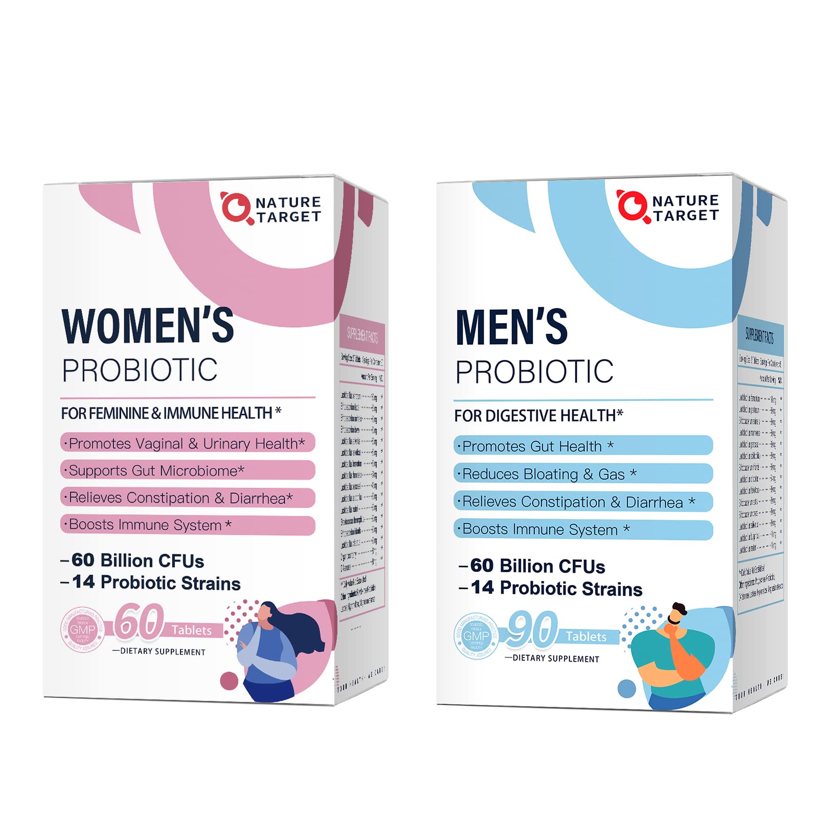 NATURE TARGET Probiotics for Women and Men Tablets 90