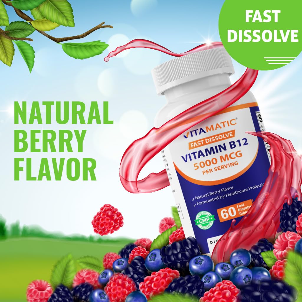 Vitamatic Vitamin B12 5000 mcg Tablets 60